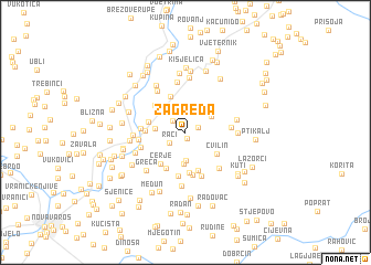 map of Zagreda