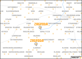 map of Zagroda