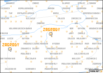 map of Zagrody