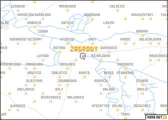 map of Zagrody