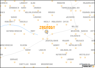 map of Zagrody