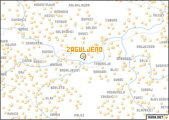 map of Zaguljeno