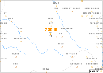 map of Zagun