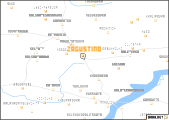 map of Zagustino