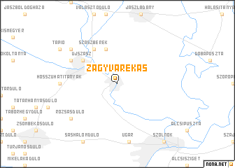 map of Zagyvarékas