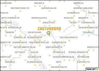 map of Zagyvaróna