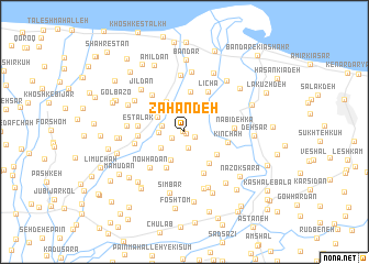 map of Zahandeh