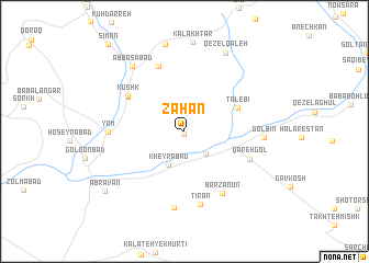 map of Zahān