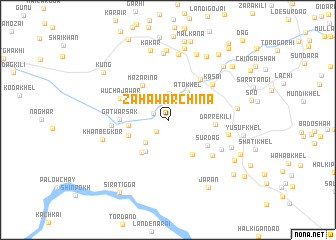 map of Zahāwar Chīna