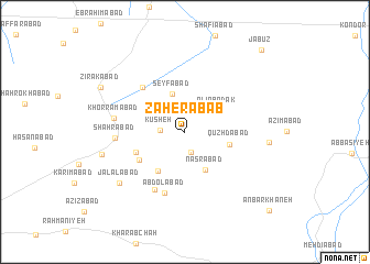 map of Z̧āherābāb