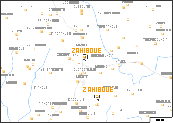 map of Zahiboué