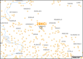 map of Zahići