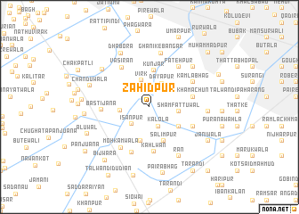 map of Zāhidpur
