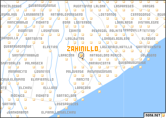 map of Zahinillo