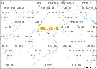 map of Zahoczewie