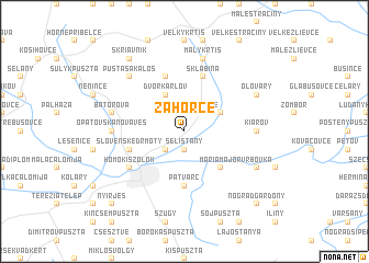 map of Záhorce