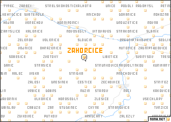 map of Zahorčice