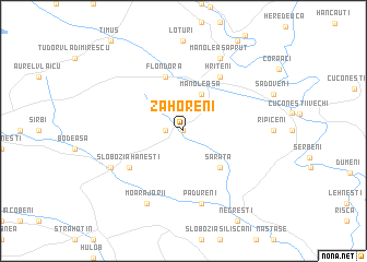 map of Zahoreni