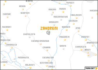 map of Zahoreni