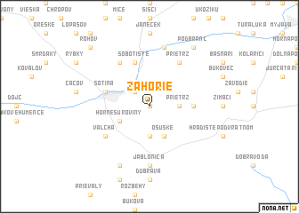 map of Záhorie