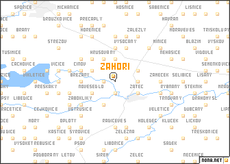 map of Záhoří