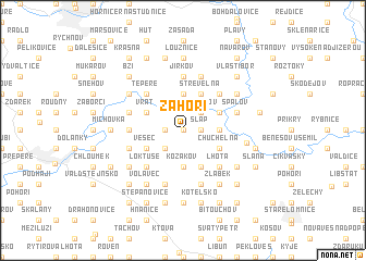 map of Záhoří