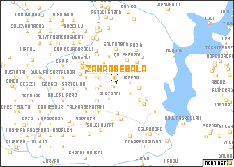 map of Z̧ahrāb-e Bālā