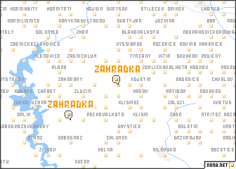map of Zahrádka