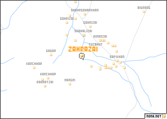 map of Zāhrazai