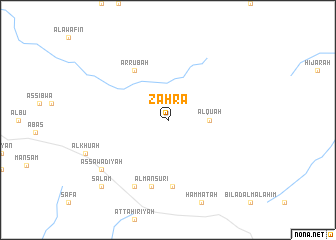 map of Zahrāʼ