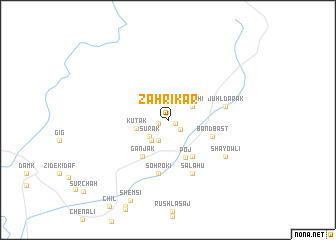map of Zahrīkār