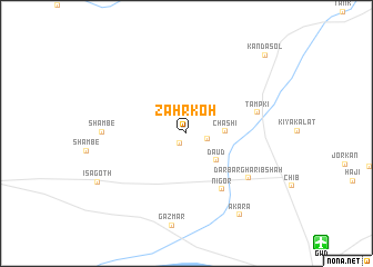 map of Zahrkoh