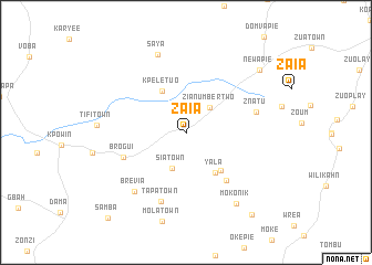 map of Zaia