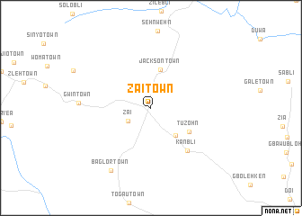 map of Zai Town