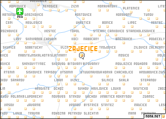 map of Zaječice