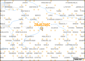 map of Zájezdec