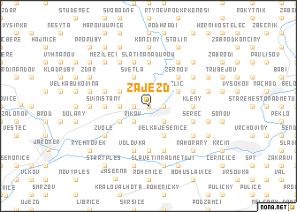 map of Zájezd