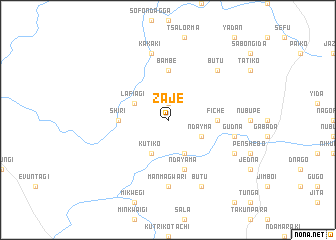 map of Zaje