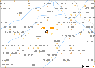 map of Zājkān