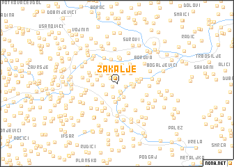 map of Zakalje