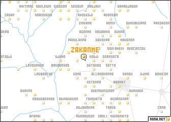 map of Zakanmé