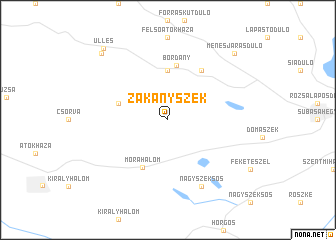 map of Zákányszék