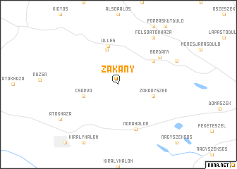 map of Zákány