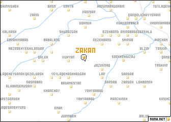 map of Z̄akān