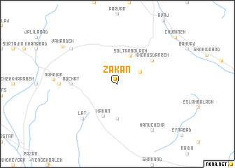 map of Zākān