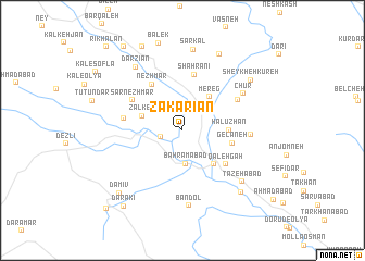 map of Z̄akarīān