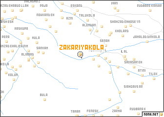 map of Z̄akarīyā Kolā