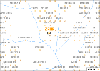 map of Zaka