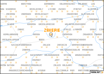 map of Zakępie