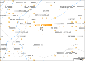 map of Z̄āker Kandī